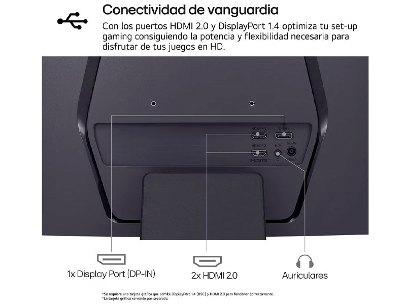 MONITOR LG 27 PULGADAS GAMING CURVO 27GS60QC-B