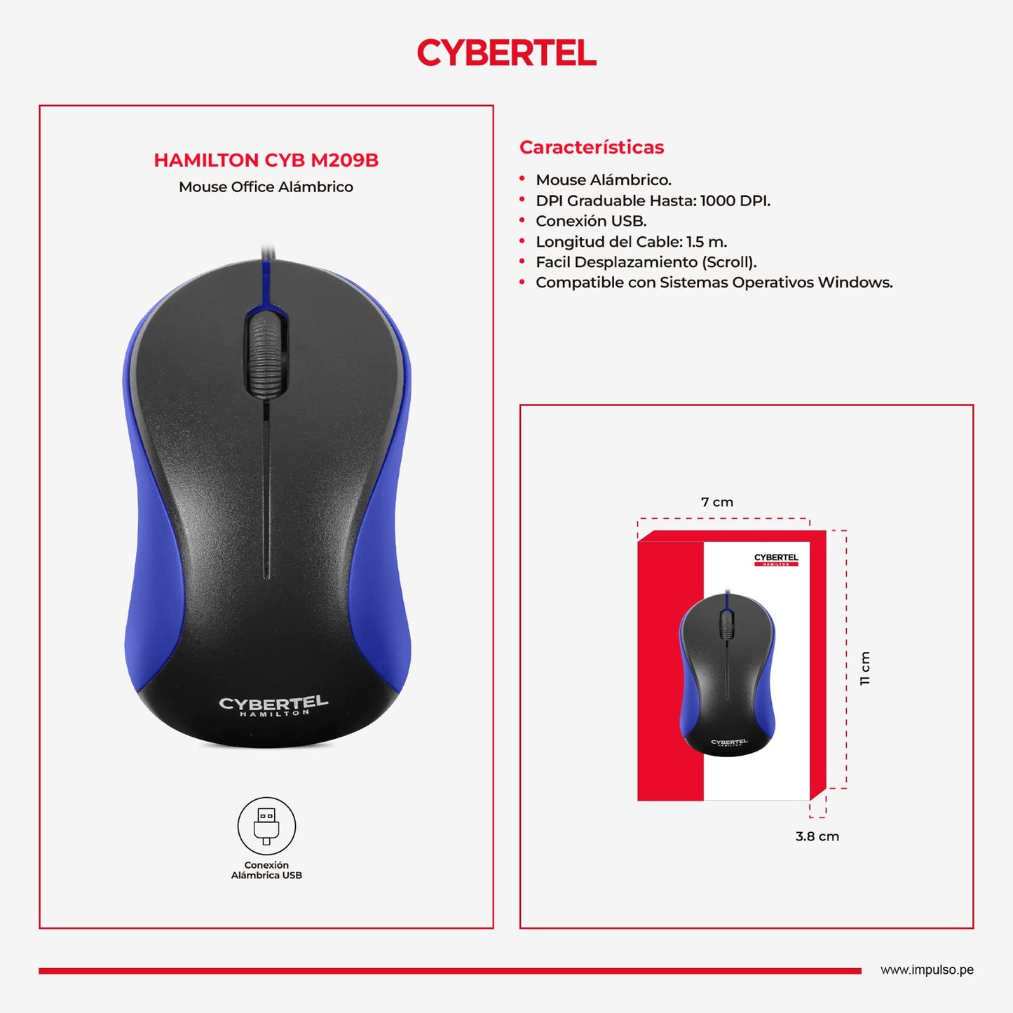 MOUSE HAMILTON - CYB M209B