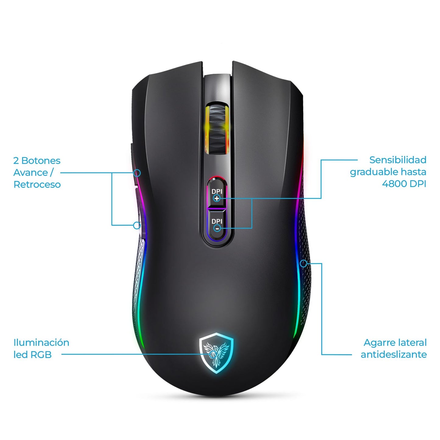 MOUSE GAMER KRIPTON MIC GM800